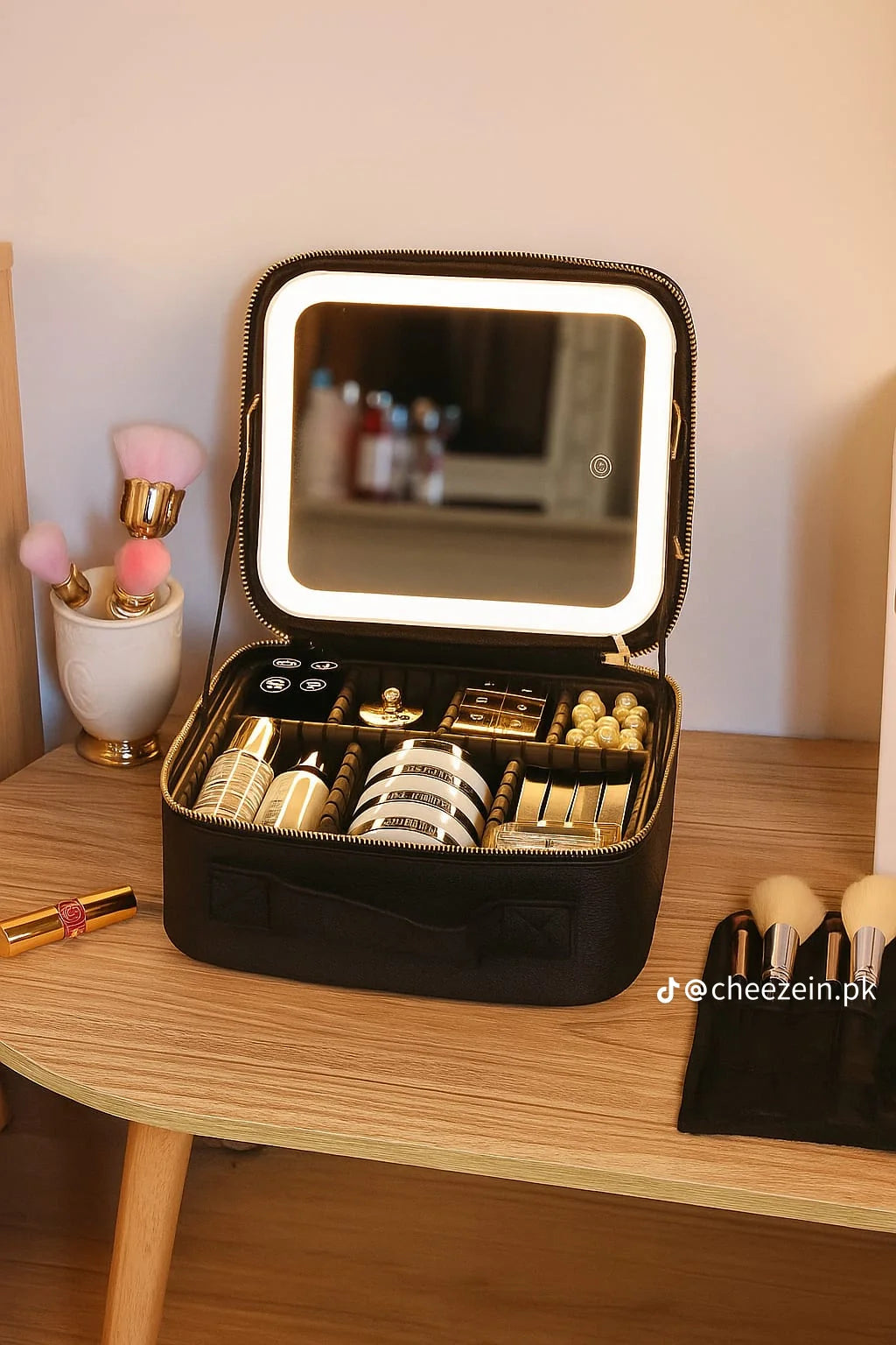 Sac organisateur de Maquillage avec Miroir éclairé