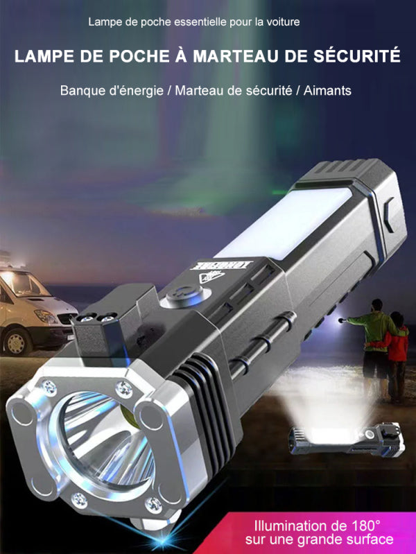 Torche de poche à marteau de sécurité