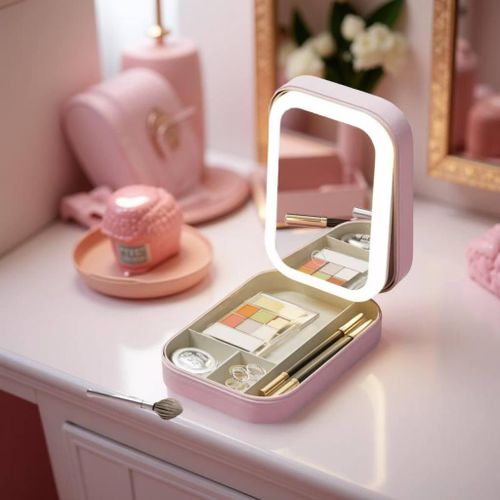Mini sac de rangement de Maquillage avec Miroir éclairé