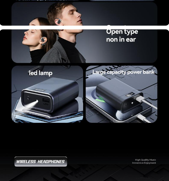 EchoFreePro: Casque avec étui power Bank