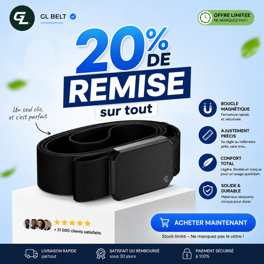 CEINTURE À BOUCLE MAGNÉTIQUE